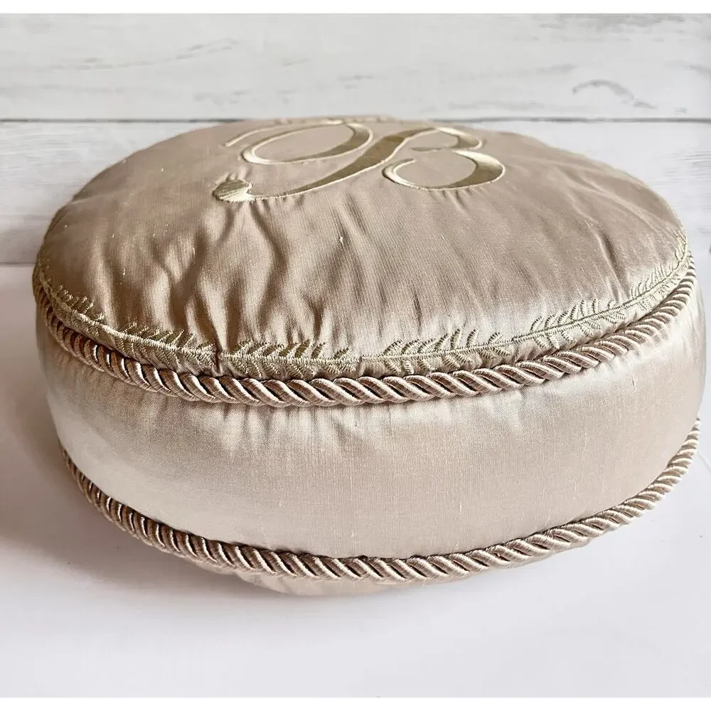 Champagne Silk Initial B Pillow Cushion